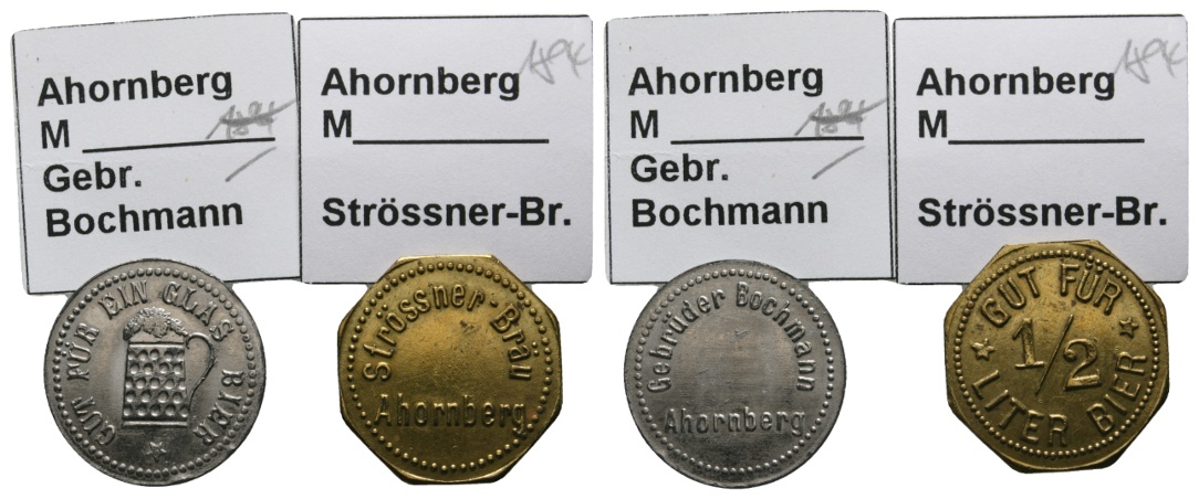  Bayern, Ahornberg, Gebr. Bochmann / Strössner-Bräu, Menzel -/184 (2 Stück)   