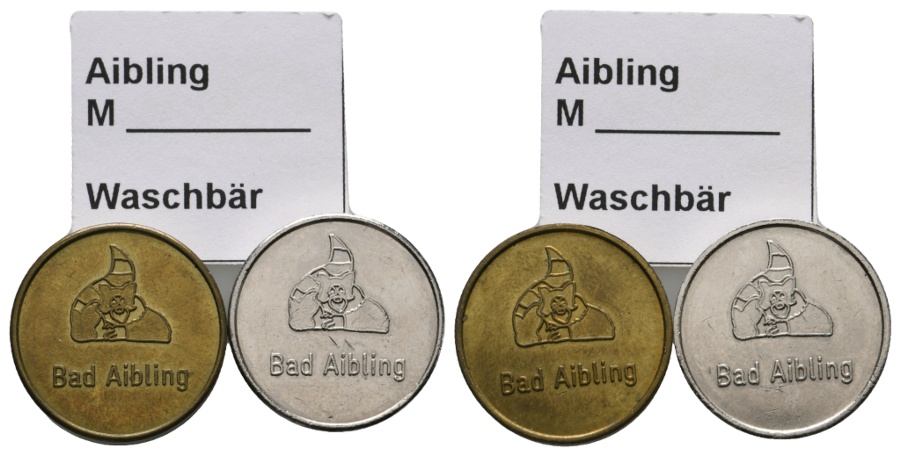  Bayern, Aibling Bad, Waschbär, Menzel - (2 Stück)   