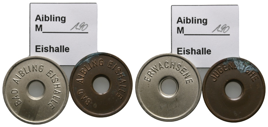  Bayern, Aibling Bad, Eishalle, Menzel 190 (2 Stück)   