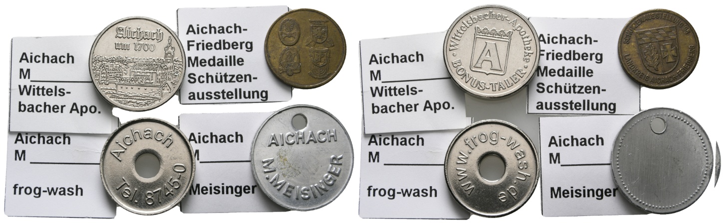  Bayern, Aichach, Diverse, Menzel - (4 Stück)   