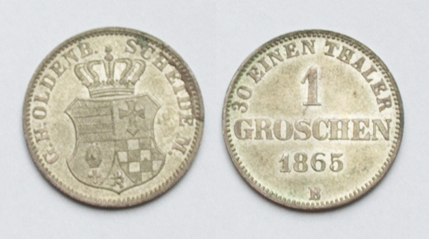  Oldenburg Groschen 1865 B Nicolaus Friedrich eter 1853-1900 vz.   