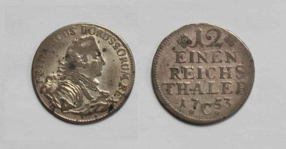  Brandenburg-Preussen 1/12 Taler 1753 C Friedrich II. 1740-1786 ss-vz   