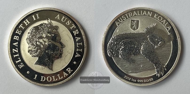  Australien 1 Dollar 2012 Koala KM#1840 FM-Frankfurt  Feinsilber: 31,1g   