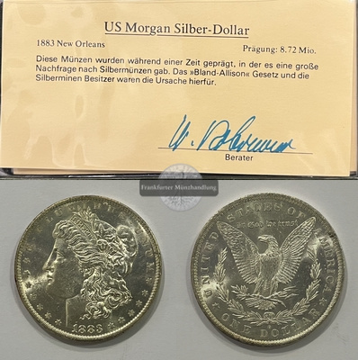  USA.  1 Dollar 1883 O Morgan-Type. KM#110  FM-Frankfurt Feinsilber: 24,05g   