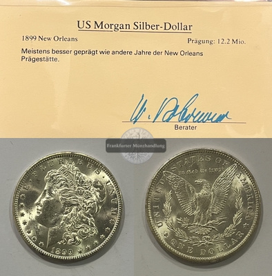  USA.  1 Dollar 1900 O Morgan-Type. KM#110  FM-Frankfurt Feinsilber: 24,05g   