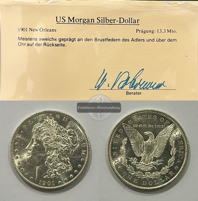  USA.  1 Dollar 1901 O Morgan-Type. KM#110  FM-Frankfurt Feinsilber: 24,05g   