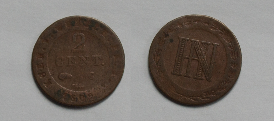  Westfalen Königreich 2 Centimes 1809 C Hieronymus Napoleon 1807-1813 schön   