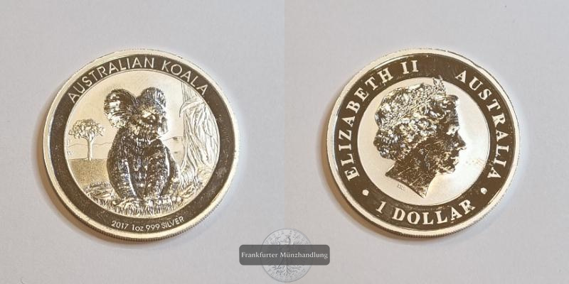  Australien 1 Dollar 2017 Koala  FM-Frankfurt  Feinsilber: 31,1g   