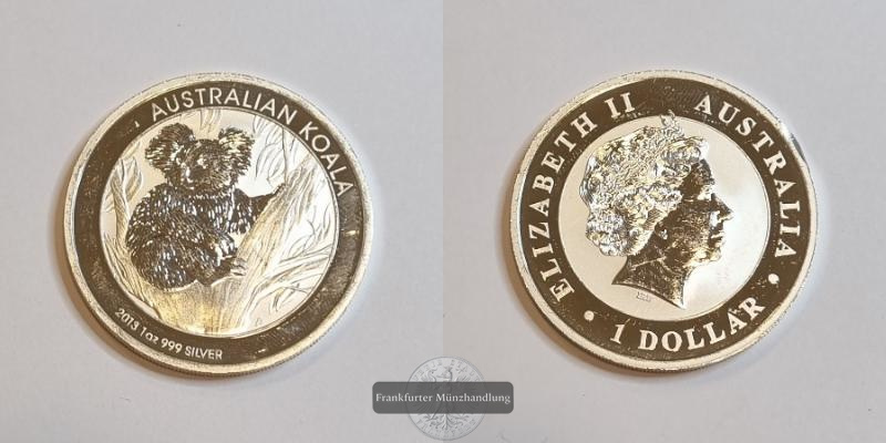  Australien 1 Dollar 2013 Koala FM-Frankfurt KM#1979 Feinsilber: 31,1g   