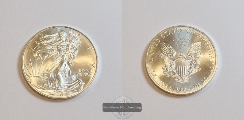  USA 1 Dollar  2012  American Eagle  FM-Frankfurt Feinsilber: 31,1g   