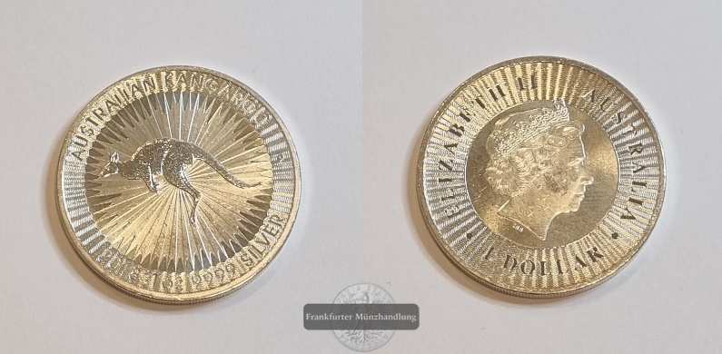  Australien 1 Dollar 2018 Kangaroo FM-Frankfurt Feinsilber: 31,1g   