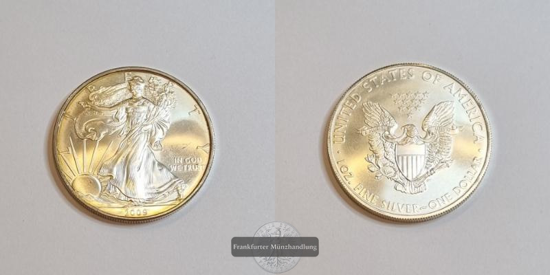 USA 1 Dollar  2009 American Eagle  FM-Frankfurt Feinsilber: 31,1g   