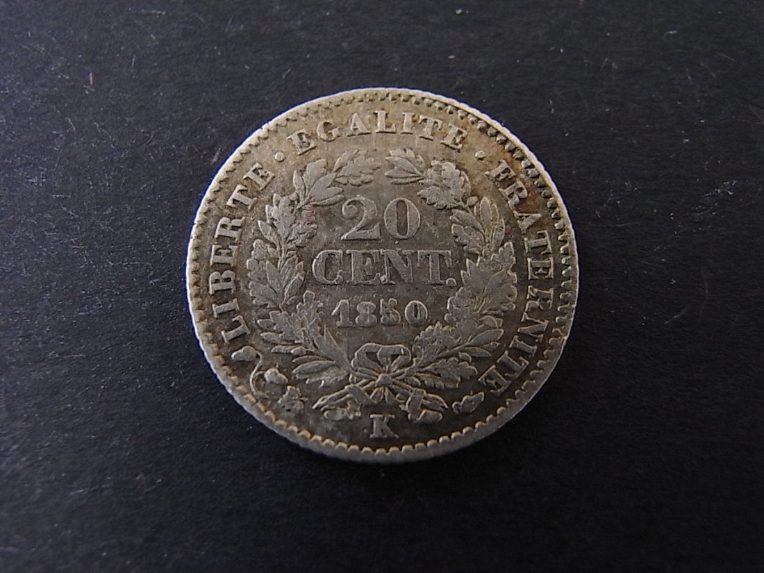  Frankreich 20 Centimes 1850 ss   