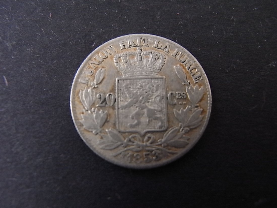  Belgien 20 Centimes 1853 s   