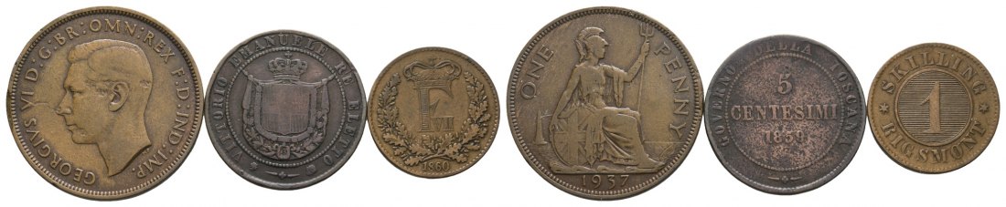  Ausland; Lot Kleinmünzen ( 3 Stück )   