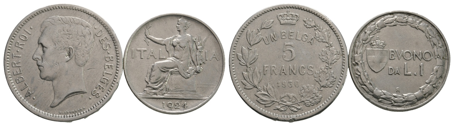  Ausland; Belgien; Italien; 2 Kleinmünzen   
