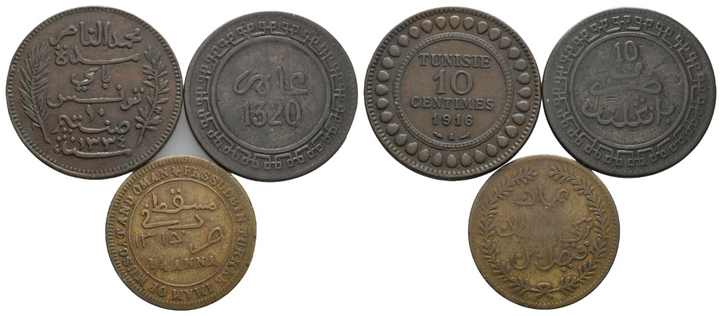  Ausland; Lot Kleinmünzen (3 Stück)   