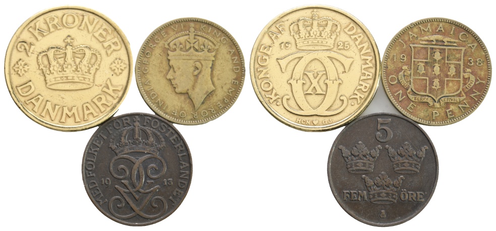  Ausland; Lot Kleinmünzen (3 Stück)   