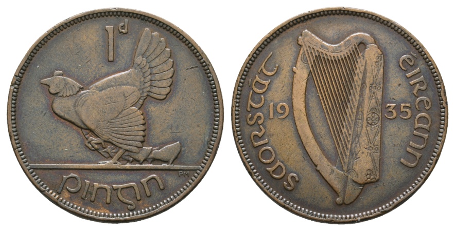  Ausland; Irland; 1 Penny 1935   