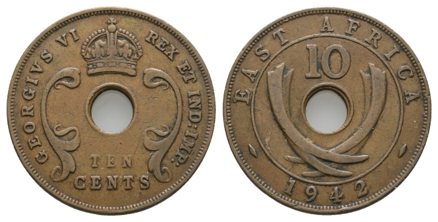  Ausland; East Africa; 10 Cents 1942   