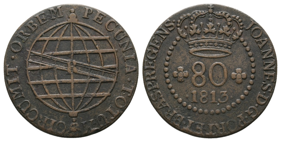  Ausland; Brasilien; 80 Reis 1813   
