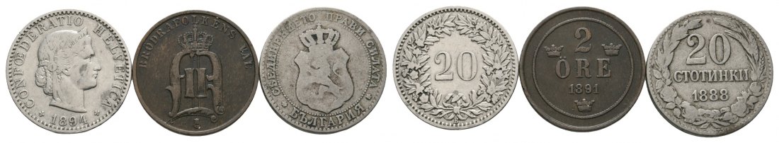  Ausland; Lot Kleinmünzen (3 Stück)   