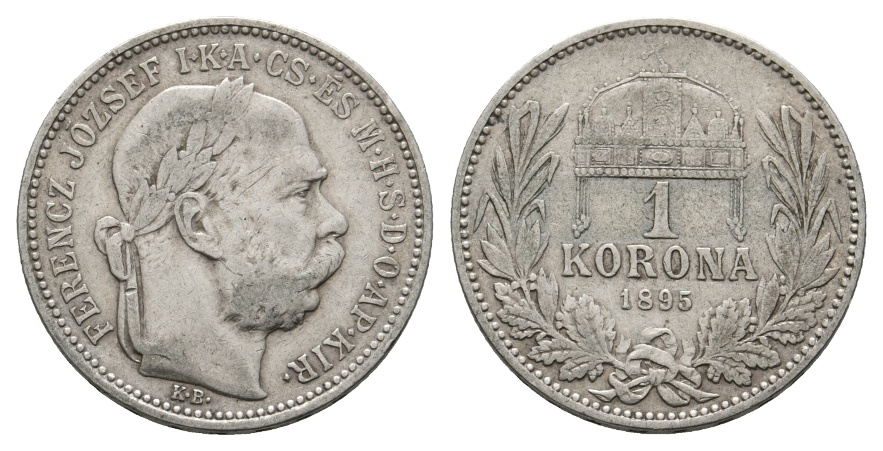  Ausland; Ungarn; 1 Krone 1895   