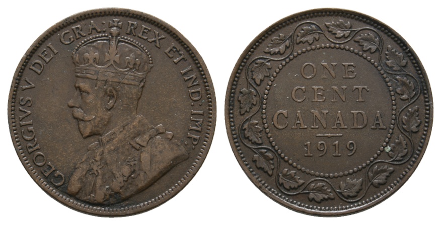  Ausland; Canada; one cent 1919   