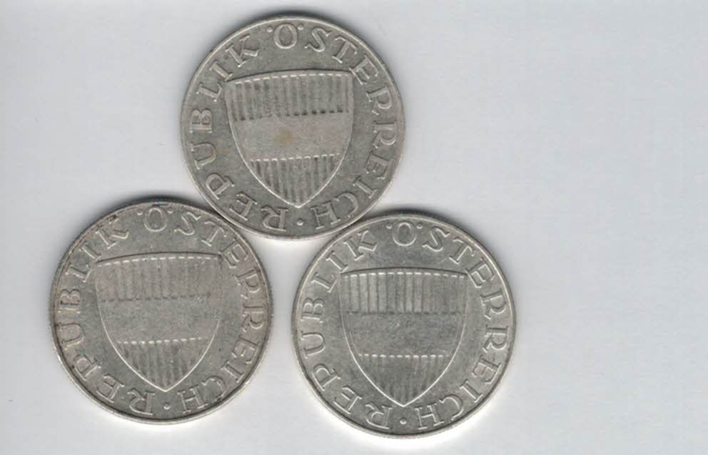  10 Schilling 1957 1958 1959 Ag silber á 4,8g fein Österreich 2. Republik Spittalgold9800 (4785)   