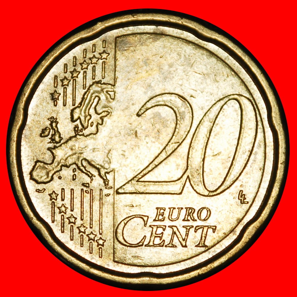  Ⰶ NORDIC GOLD (2008-2025): ITALY ★ 20 EURO CENTS 2010R SPANISH ROSE!★LOW START ★ NO RESERVE!   