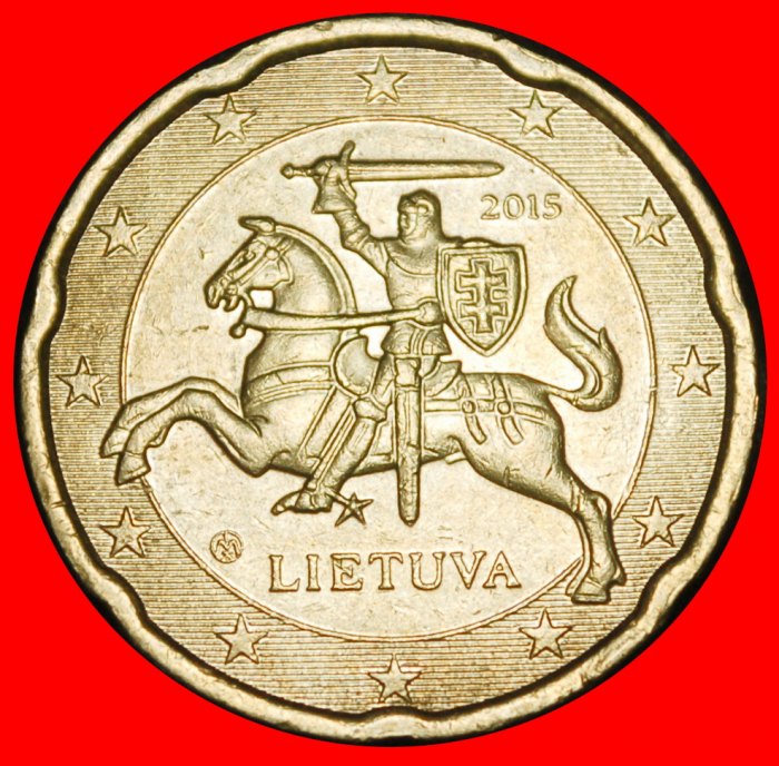 Ⰶ NORDIC GOLD (2015-2025): lithuania (ex. USSR, russia) ★ 20 EURO CENTS 2015★LOW START ★ NO RESERVE!