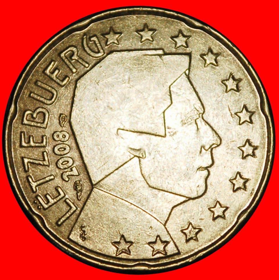 Ⰶ FRANCE (2007-2025):LUXEMBOURG★20 EURO CENTS 2008 NORDIC GOLD★HENRY (2000-)★LOW START ★ NO RESERVE!