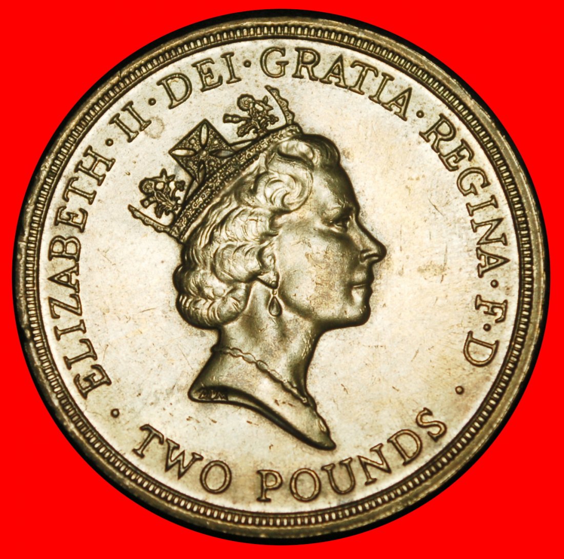  Ⰶ BILL: GREAT BRITAIN ★2 POUNDS 1689-1989 UNCOMMON! ELIZABETH II (1953-2022)★LOW START ★ NO RESERVE!   