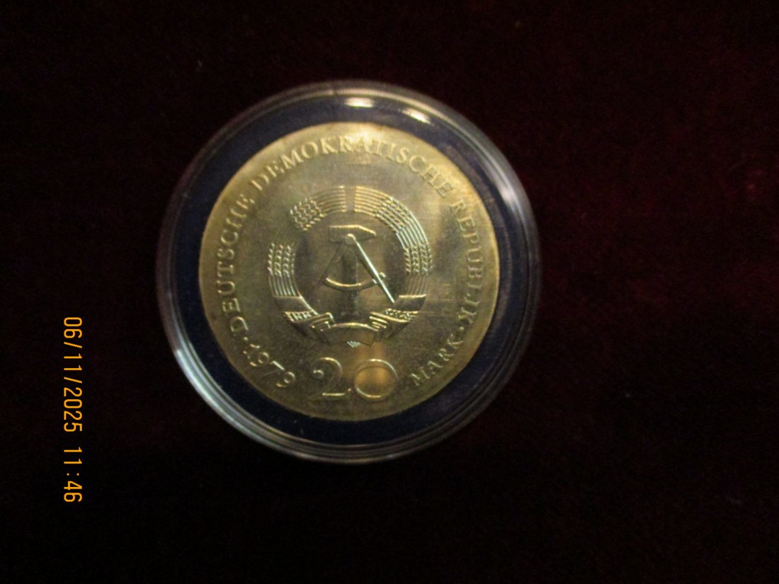  20 Mark DDR 1979 G.E. Lessing 500er Silber 20,9 Gramm   