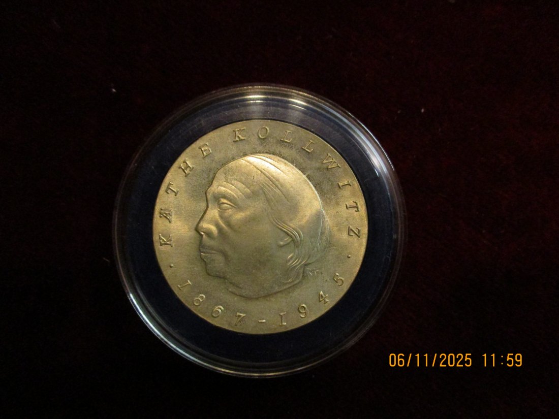  10 Mark DDR 1967 K. Kollwitz 800er Silber 17 Gramm   