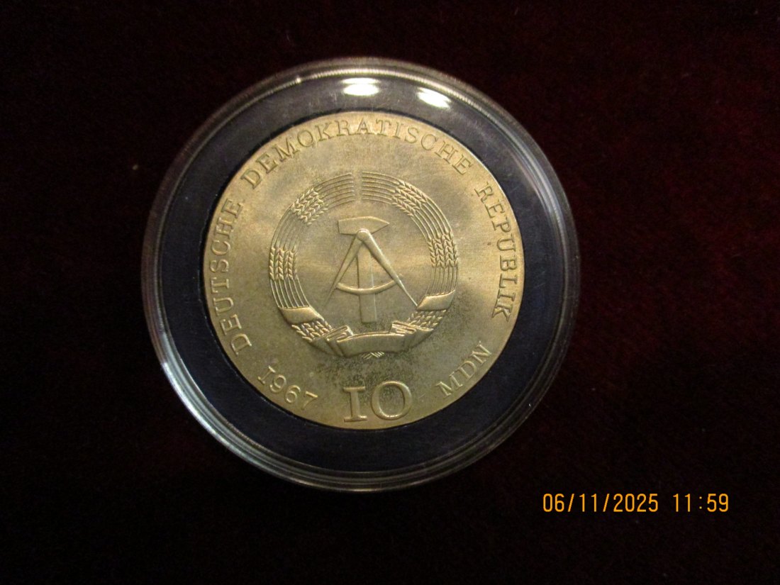  10 Mark DDR 1967 K. Kollwitz 800er Silber 17 Gramm   