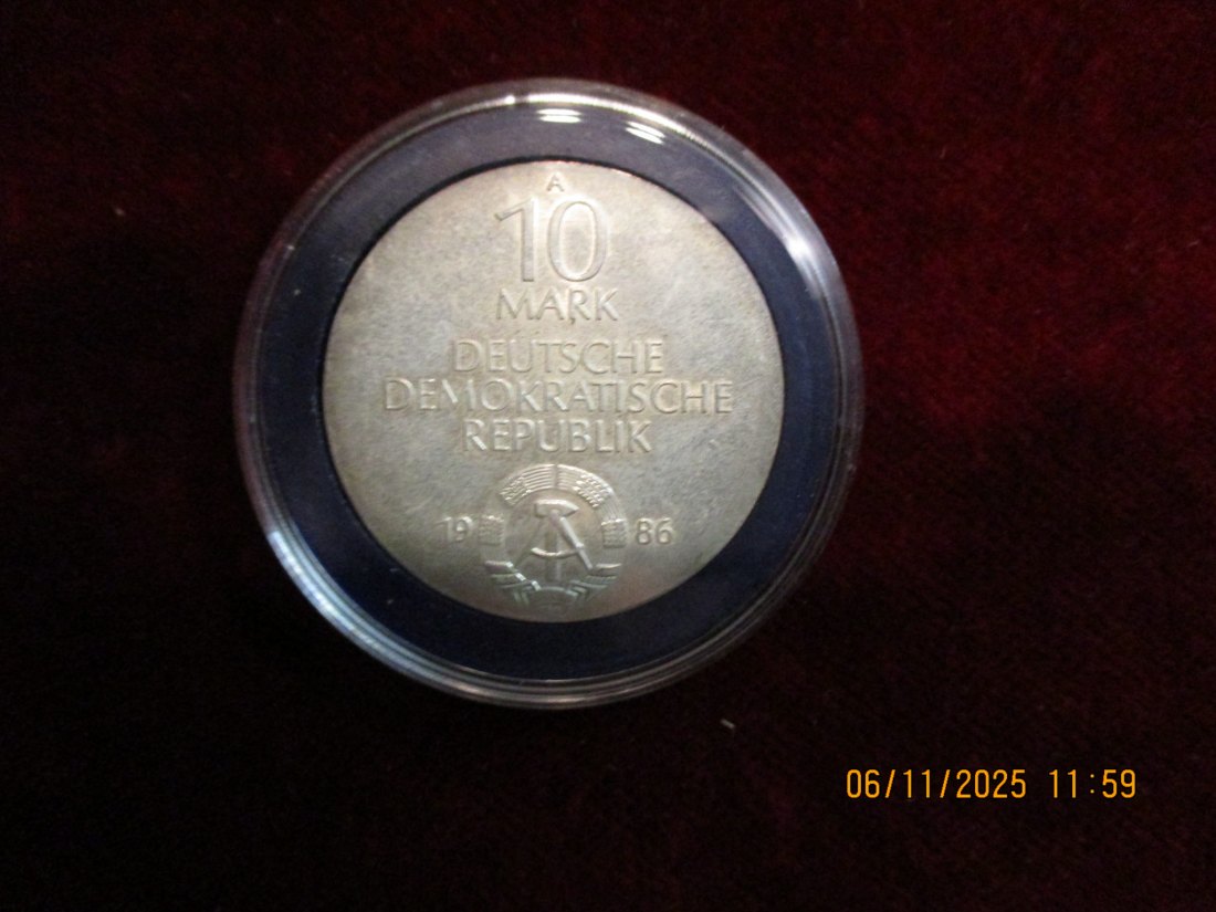  10 Mark DDR 1986 Charite Berlin 500er Silber 17 Gramm   