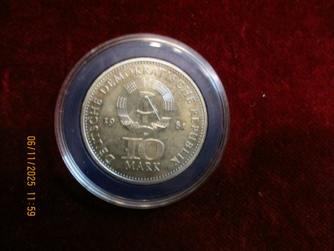  10 Mark DDR 1981 -700 Jahre Münzprägung in Berlin Metall: (K-N-Zk) 12 Gramm   