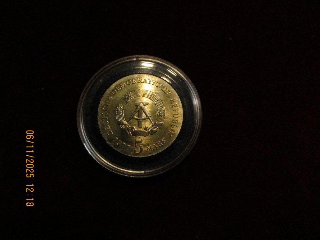  5 Mark DDR 1977 F.L. Jahn Metall: (K-N-Zk) Gewicht: 12,2 Gramm   