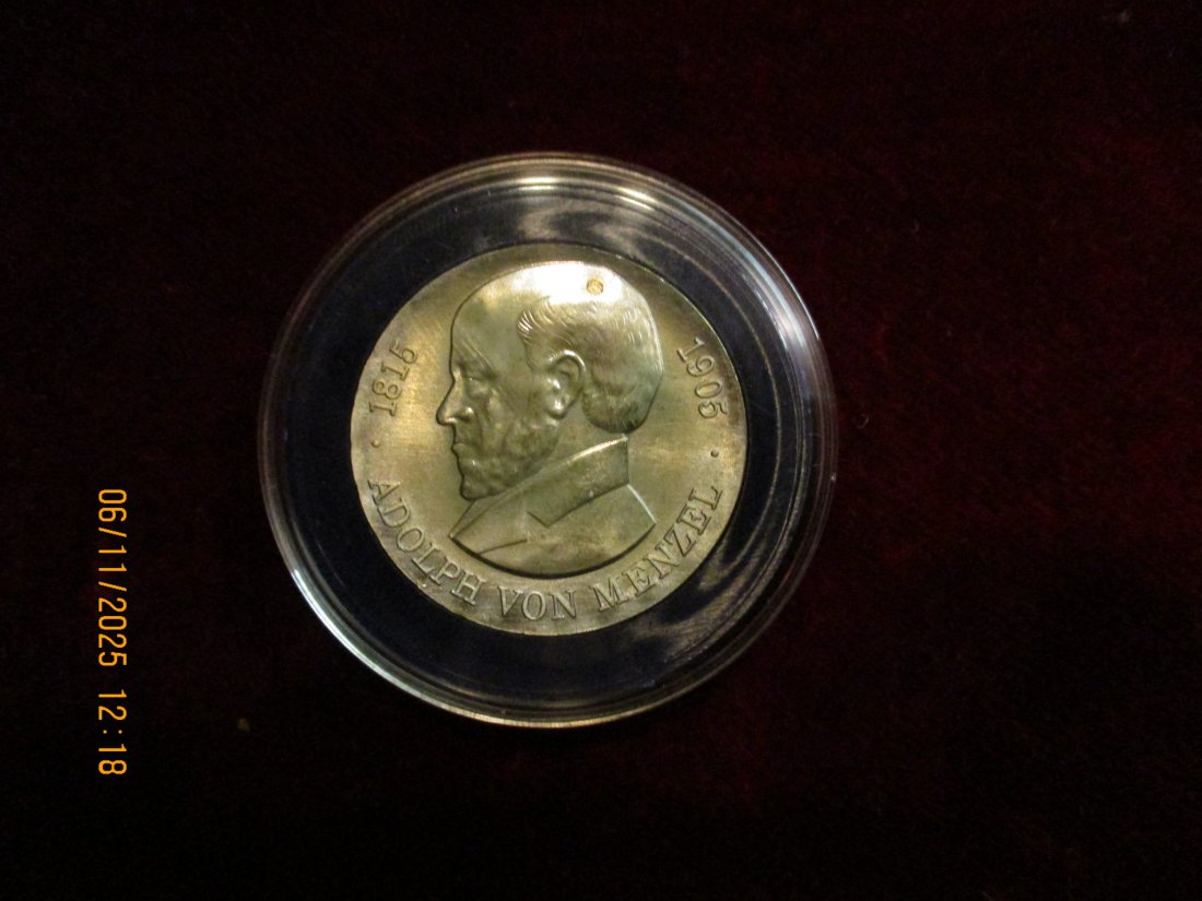  5 Mark DDR 1980 A. von Menzel Metall: (K-N-Zk) Gewicht: 12,2 Gramm   