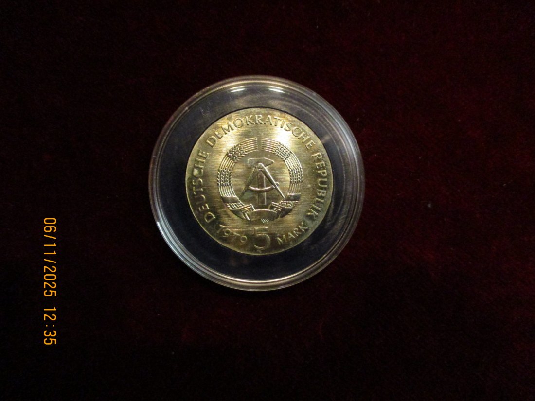  5 Mark DDR 1979 Albert Einstein Metall: (K-N-Zk) Gewicht: 12,2 Gramm   