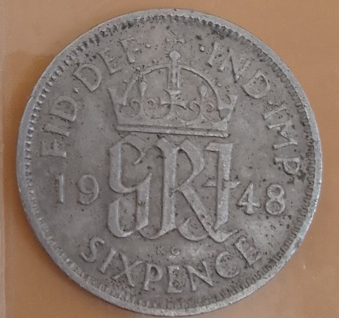  6 PENCE CIRCULATED COIN ..GKVI..1948   