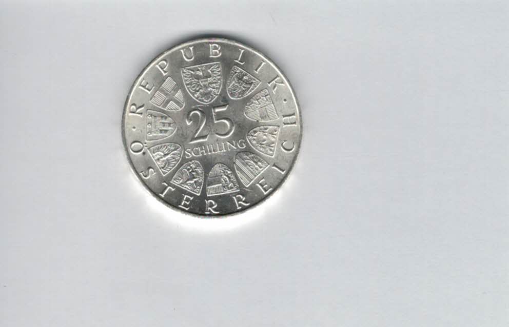 25 Schilling 1969 Peter Rosegger silber 10,4g fein Österreich 2. Rep Spittalgold9800 (4588/15)   