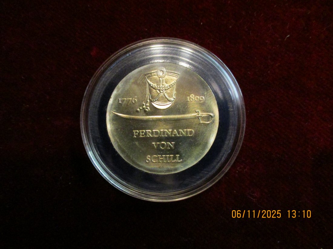  5 Mark DDR 1976 F. von Schill Metall: (K-N-Zk) Gewicht: 12,2 Gramm   