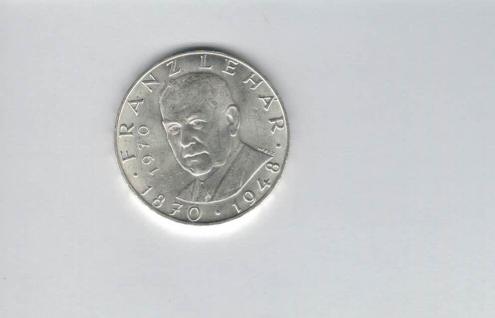  25 Schilling 1970 Franz Lehar silber 10,4g fein 2. Rep Österreich Spittalgold9800 (4588/16)   