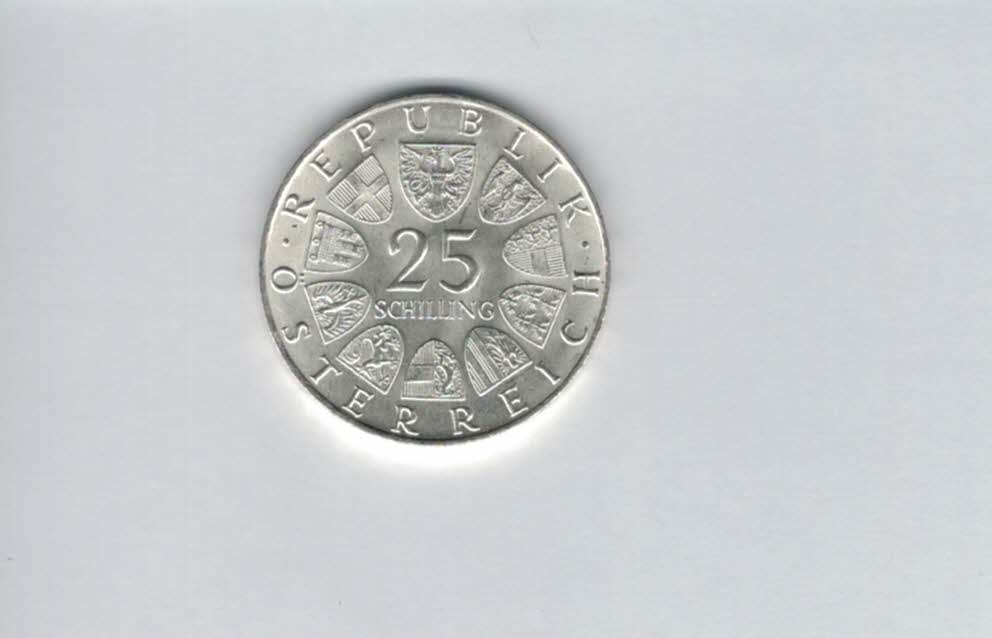  25 Schilling 1970 Franz Lehar silber 10,4g fein 2. Rep Österreich Spittalgold9800 (4588/16)   