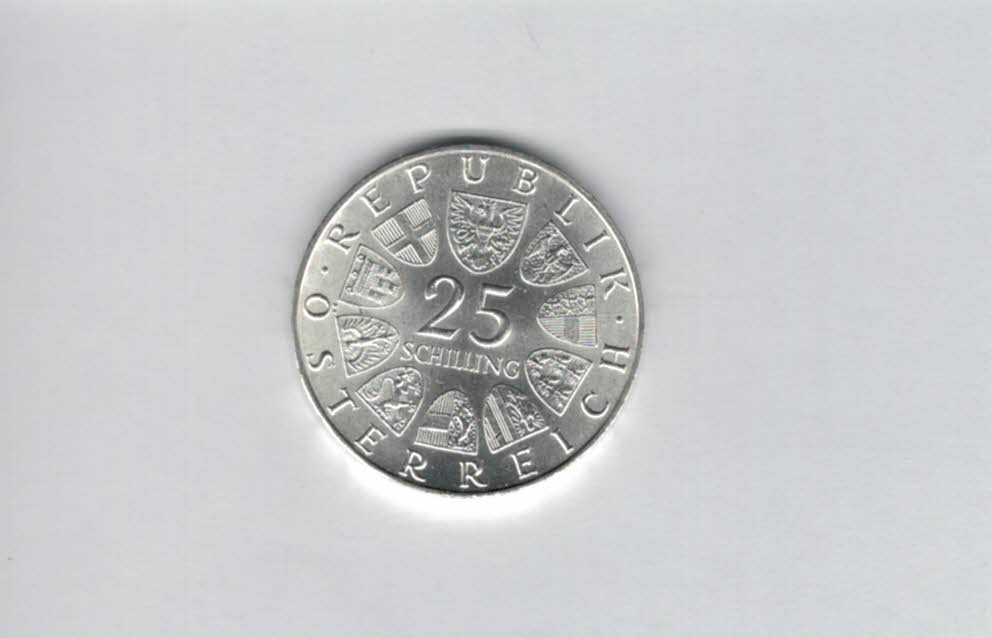  25 Schilling 1972 Carl Michael Ziehrer silber 10,4g fein Österreich 2.Rep Spittalgold9800 (04588/18   