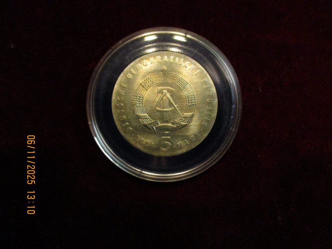  5 Mark DDR 1989 C. von Ossietzky Metall: (K-N-Zk) Gewicht: 12,2 Gramm   