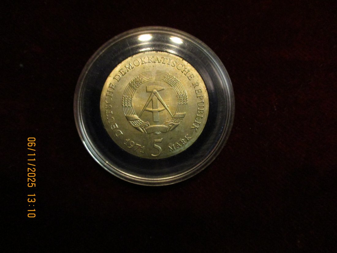  5 Mark DDR 1971 J. Kepler Metall: (K-N-Zk) Gewicht: 12,2 Gramm   