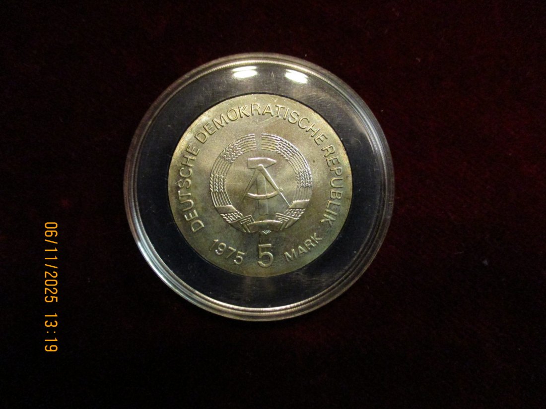  5 Mark DDR 1975 Jahr der Frau Metall: (K-N-Zk) Gewicht: 12,2 Gramm   
